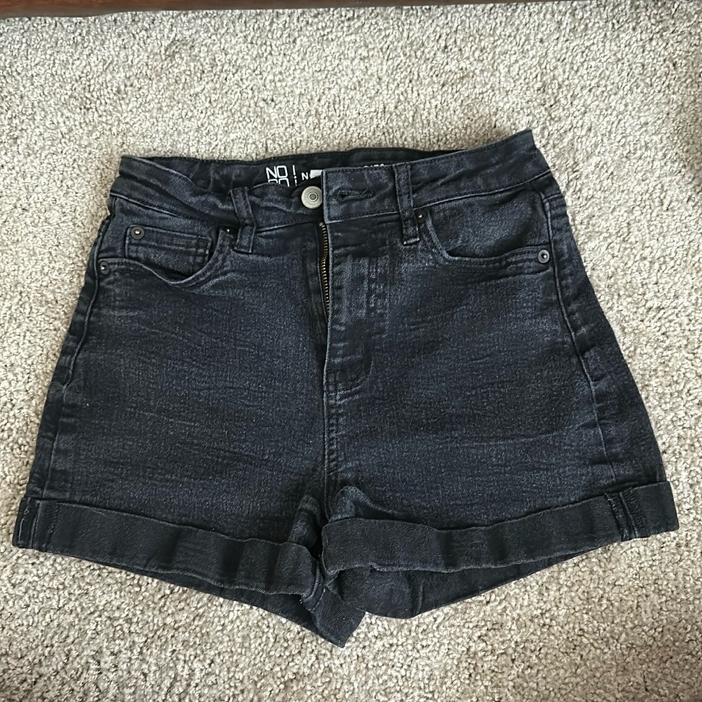 No Boundaries Jean Shorts (Black)